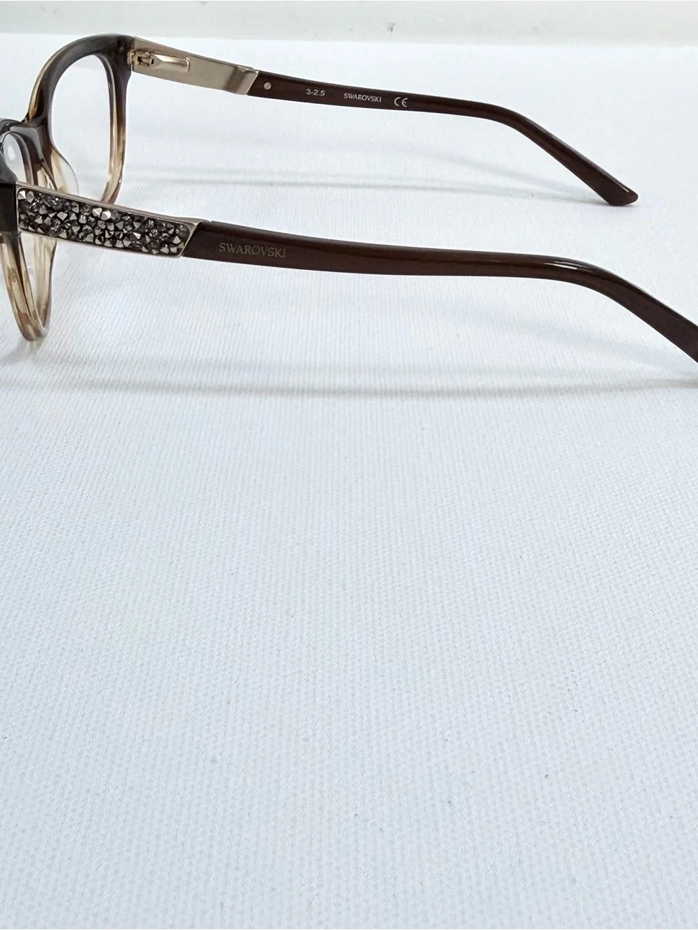 Swarovski Brown Crystal Accent Women's Eyeglass Frames